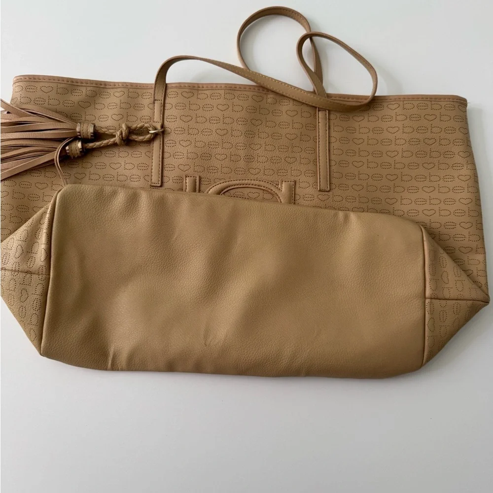 Bebe Large Tote Bag with Tassels